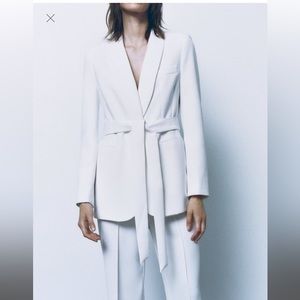 Brand new Belted tuxedo jacket